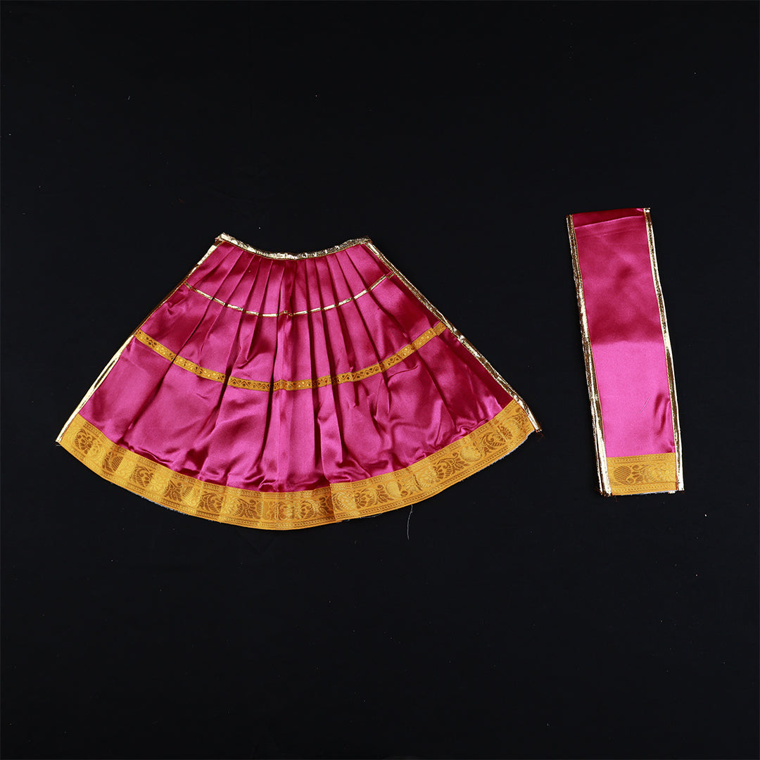 Amman Pavadai Satin 8inch for Divine Adornment