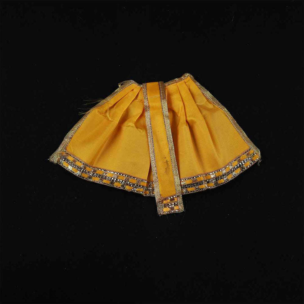 Amman Pavadai Satin Gold 5inch - Model 3