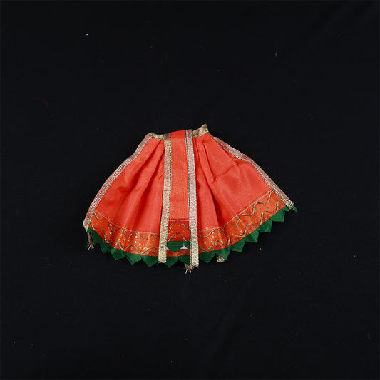 Amman Pavadai Satin Gold 5inch - Model 1