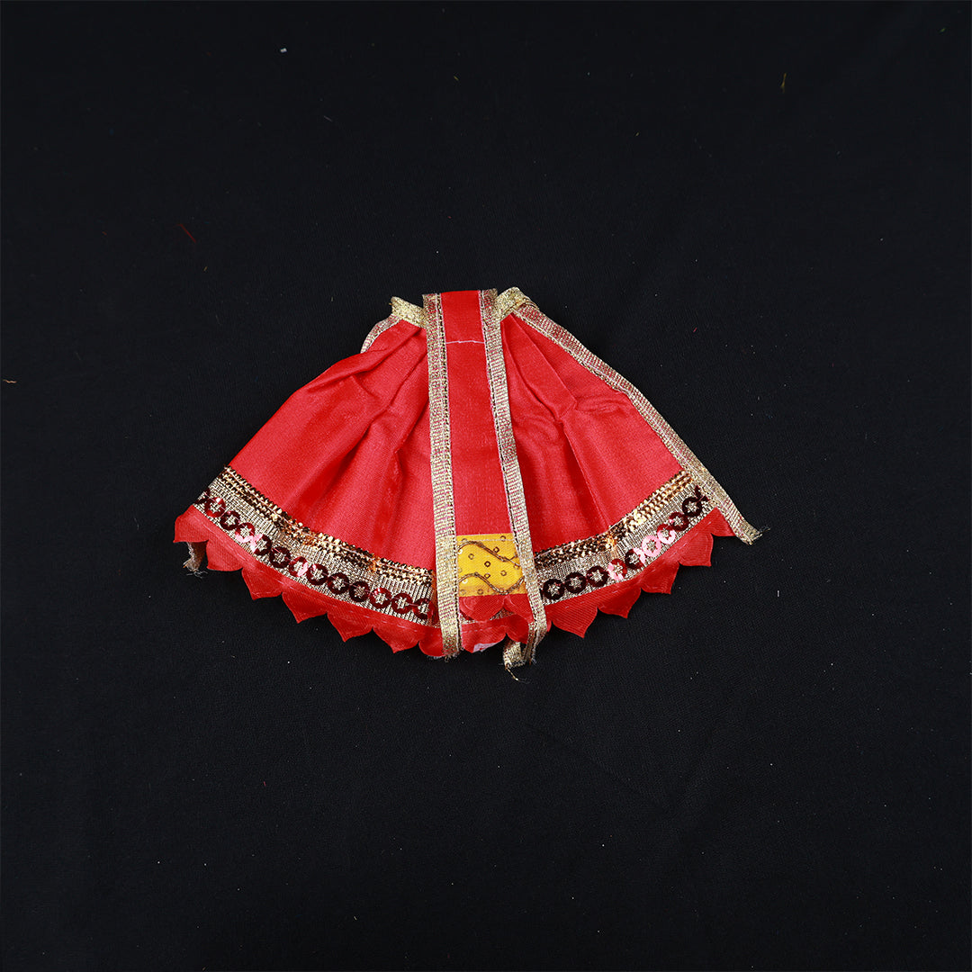 Amman Pavadai Satin Gold 5inch - Model 1