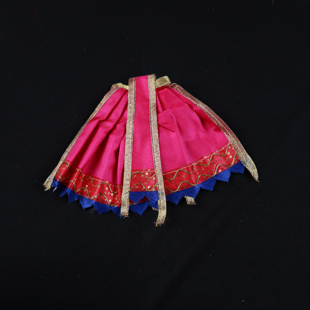 Amman Pavadai Satin Gold 5inch - Model 1