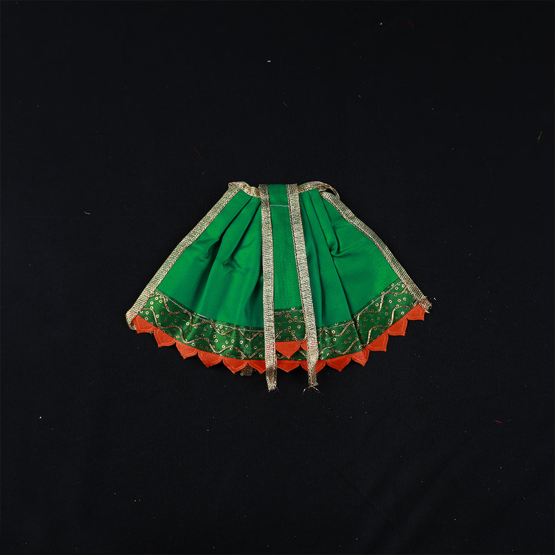 Amman Pavadai Satin Gold 5inch - Model 1