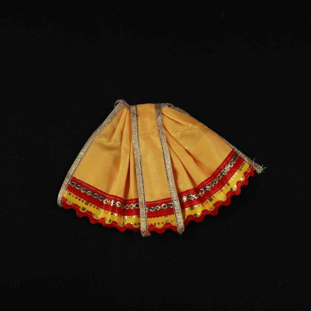 Amman Pavadai Satin Gold 5inch - Model 2
