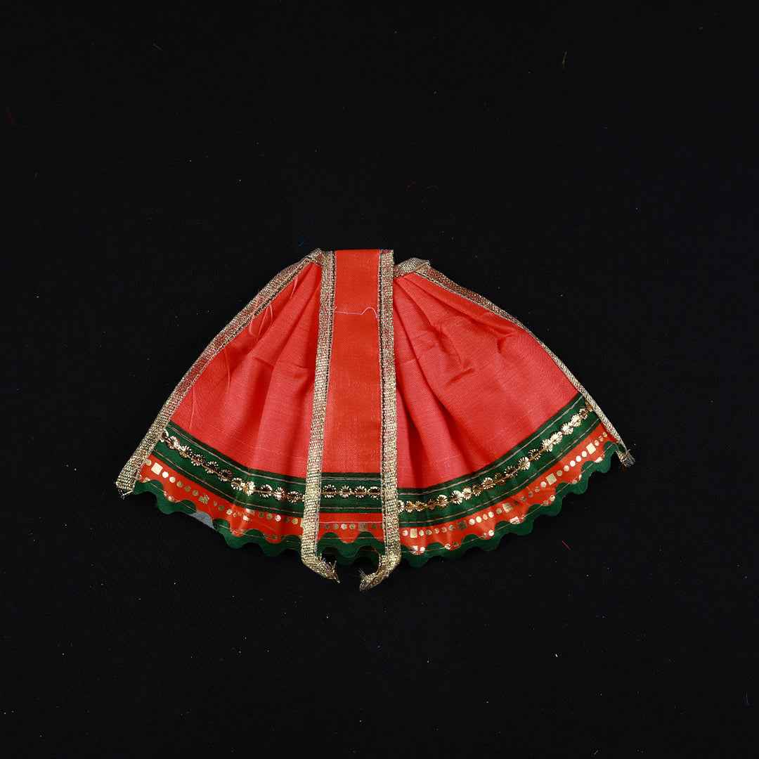 Amman Pavadai Satin Gold 5inch - Model 2