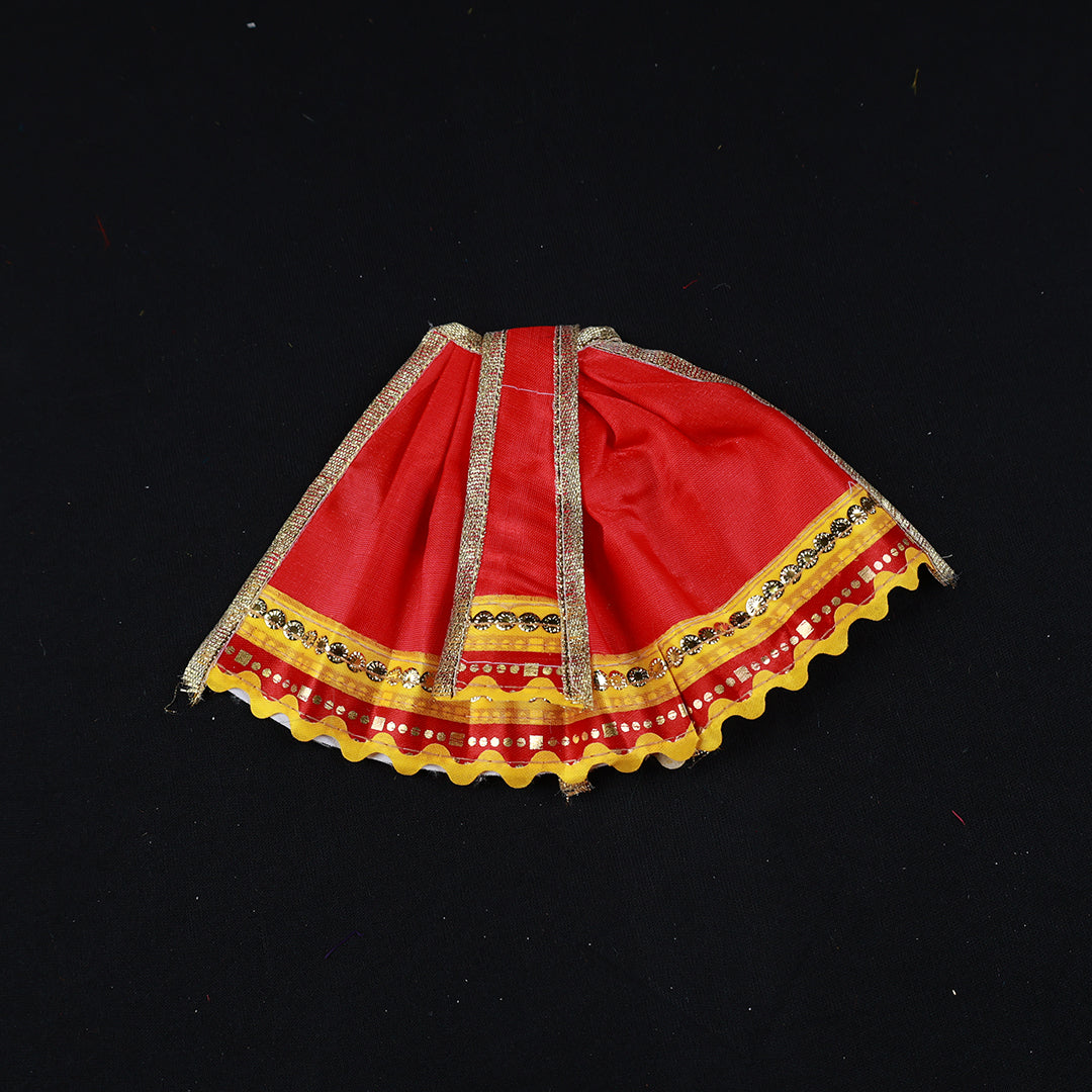 Amman Pavadai Satin Gold 5inch - Model 2