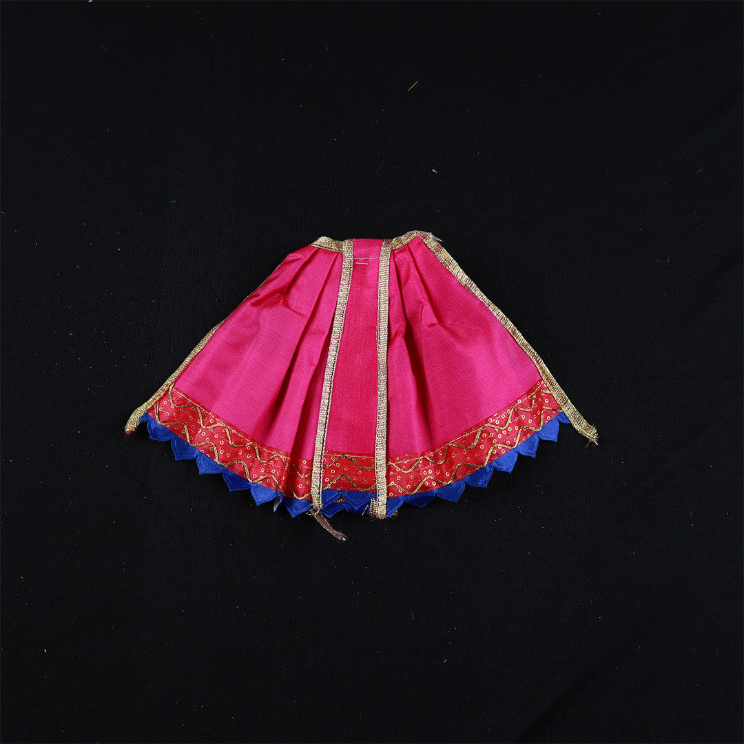 Amman Pavadai Satin Gold 6inch - Model 1