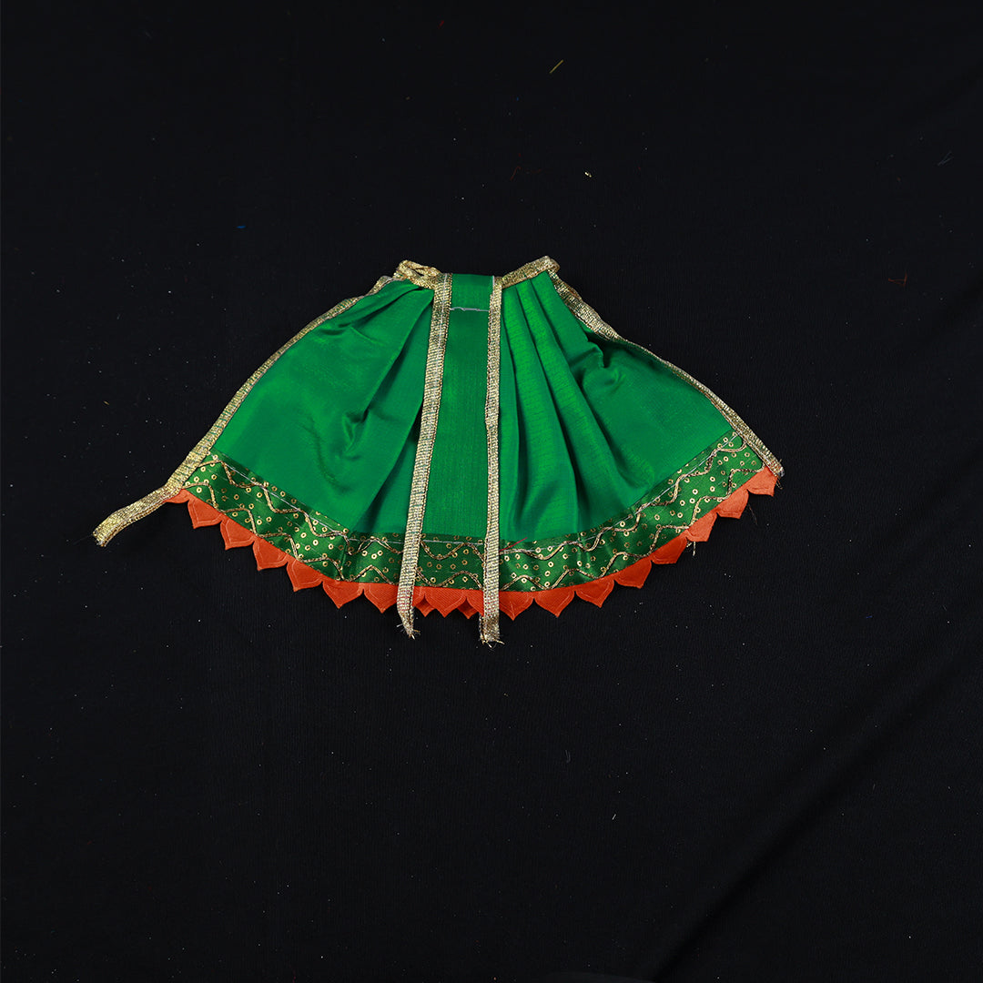 Amman Pavadai Satin Gold 6inch - Model 1