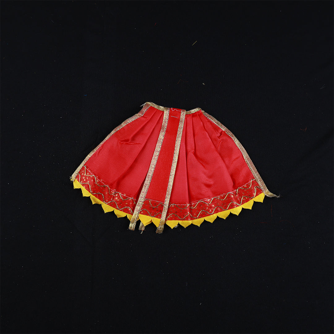 Amman Pavadai Satin Gold 6inch - Model 1