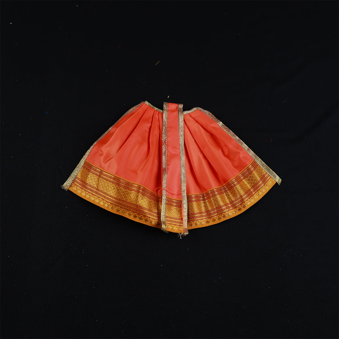 Amman Pavadai Satin Gold 6inch - Model 2