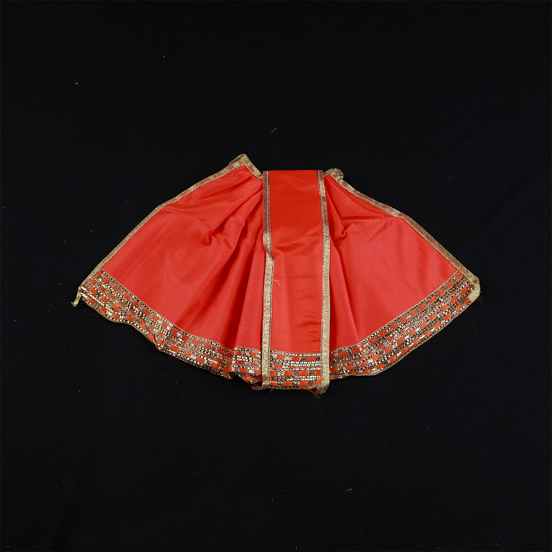Amman Pavadai Satin Gold 8inch - Model 1