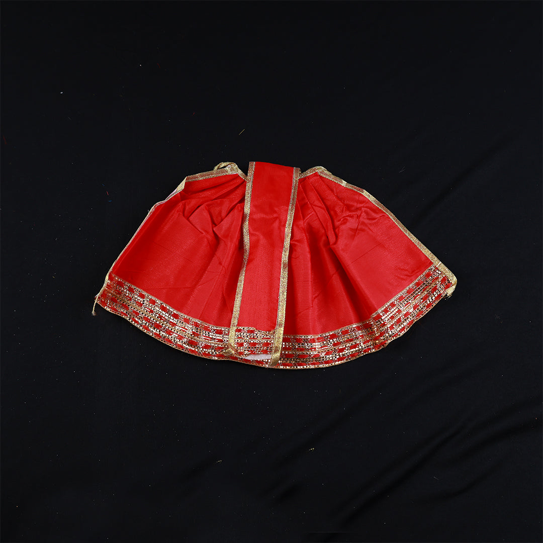 Amman Pavadai Satin Gold 8inch - Model 1