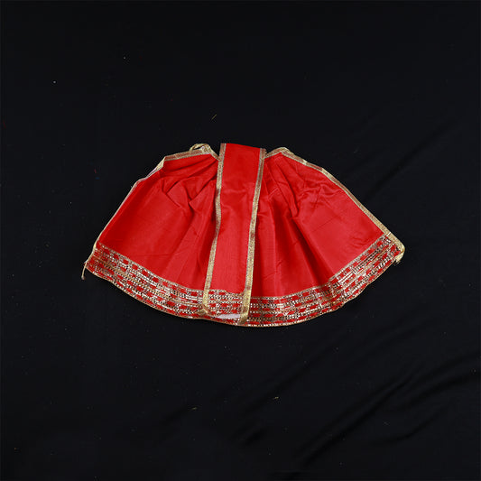 Amman Pavadai Satin Gold 8inch - Model 1