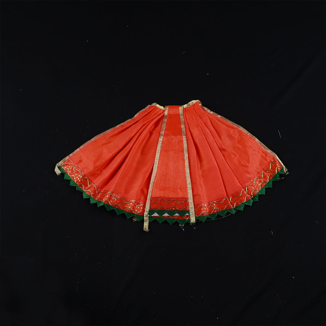 Amman Pavadai Satin Gold 10inch - Model 1
