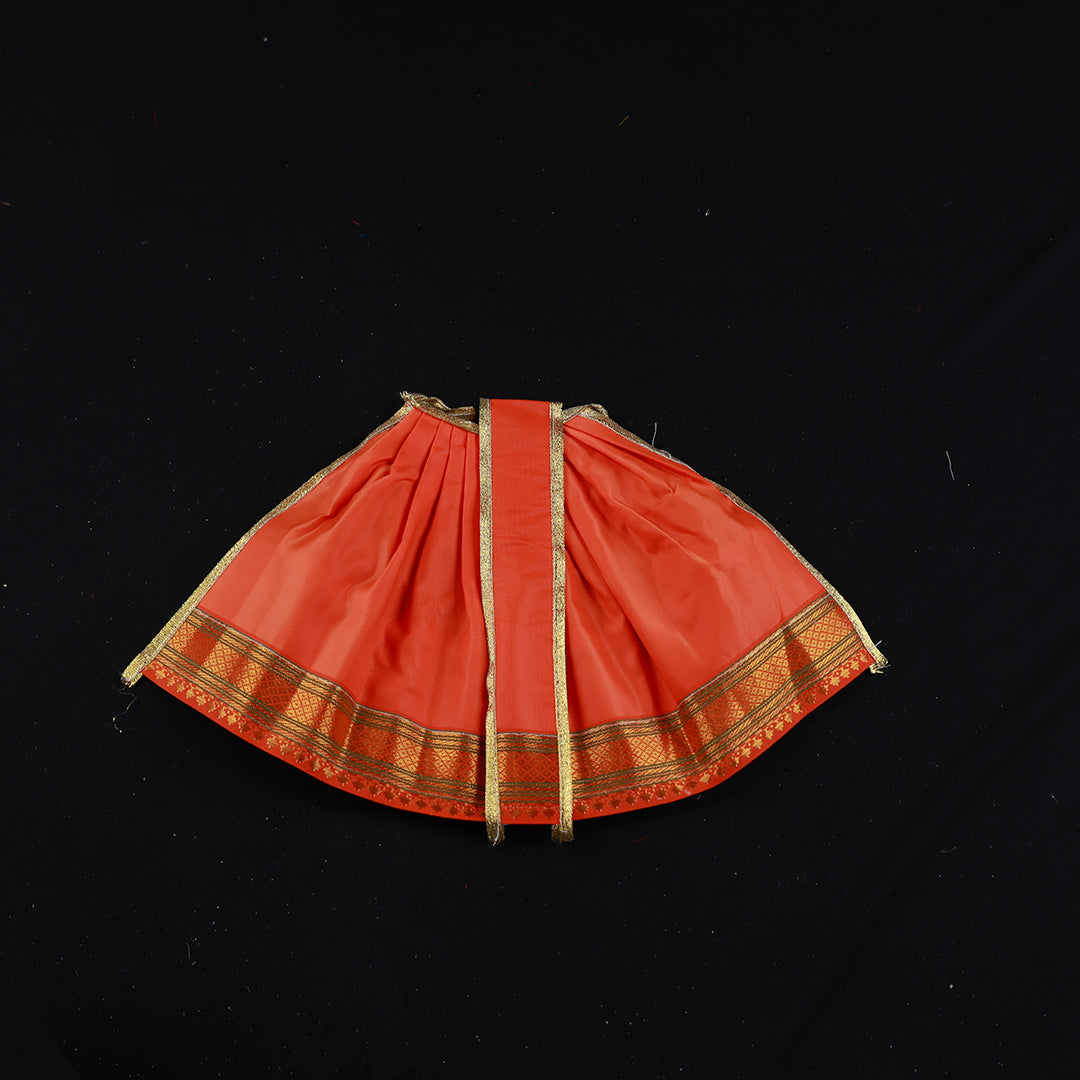 Amman Pavadai Satin Gold 8inch - Model 2