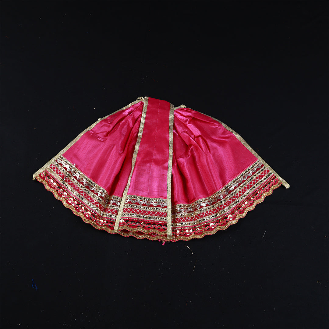 Amman Pavadai Satin Gold 12inch - Model 1