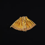 அம்மன் பாவாடை கட்டம் பிரிண்டட் தங்கம் 5 இன்ச் தினசரி பூஜைக்காக