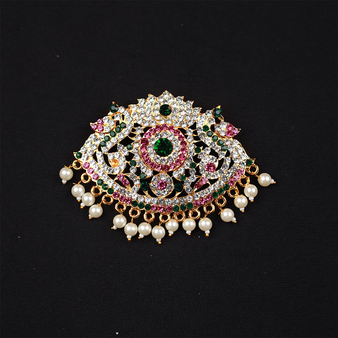 Pendent / Dollar - Lotus with Peacock for Devotional Wear