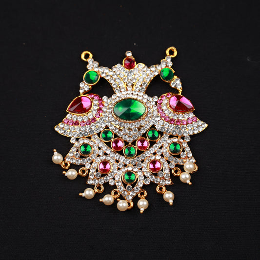 Pendent / Dollar - Peacock with Stone for Traditional Attire