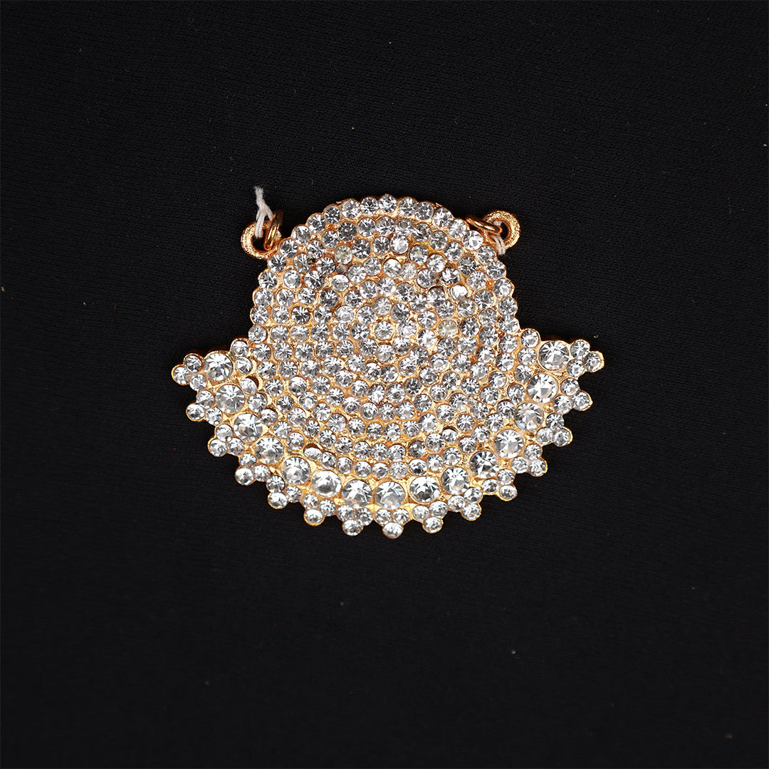 Pendent / Dollar - Round Arch - White Stone for Temple Decor