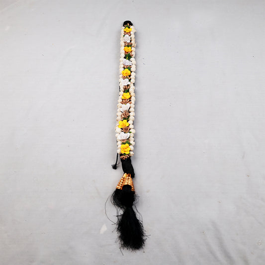Jadai with Billai Jasmine Flower set for Idol Hair Alankaram