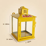 Lantern Powder Coated Yellow for Traditional Decor