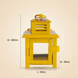 Lantern Powder Coated Yellow for Traditional Decor