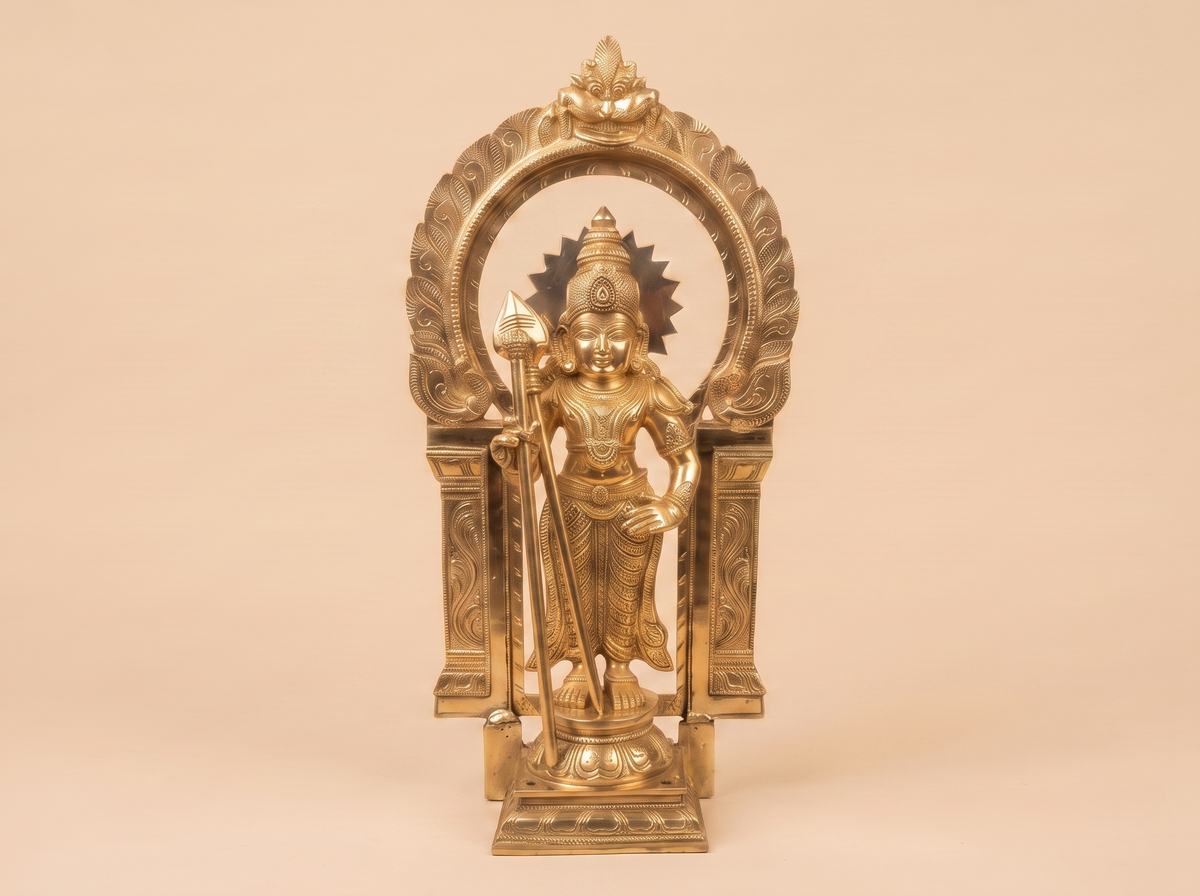 Final patina work, selective polishing, and temple installation