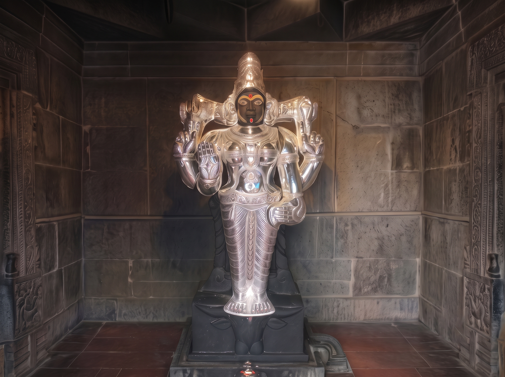 Final polishing, patina work, and temple installation