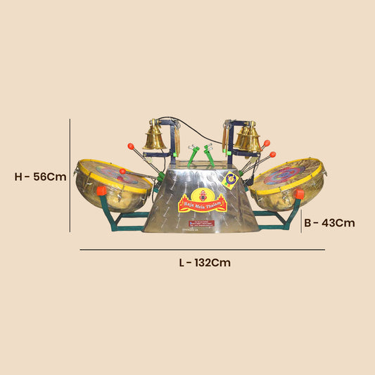 Raja Melathalam Double Drum 15" DD for Puja