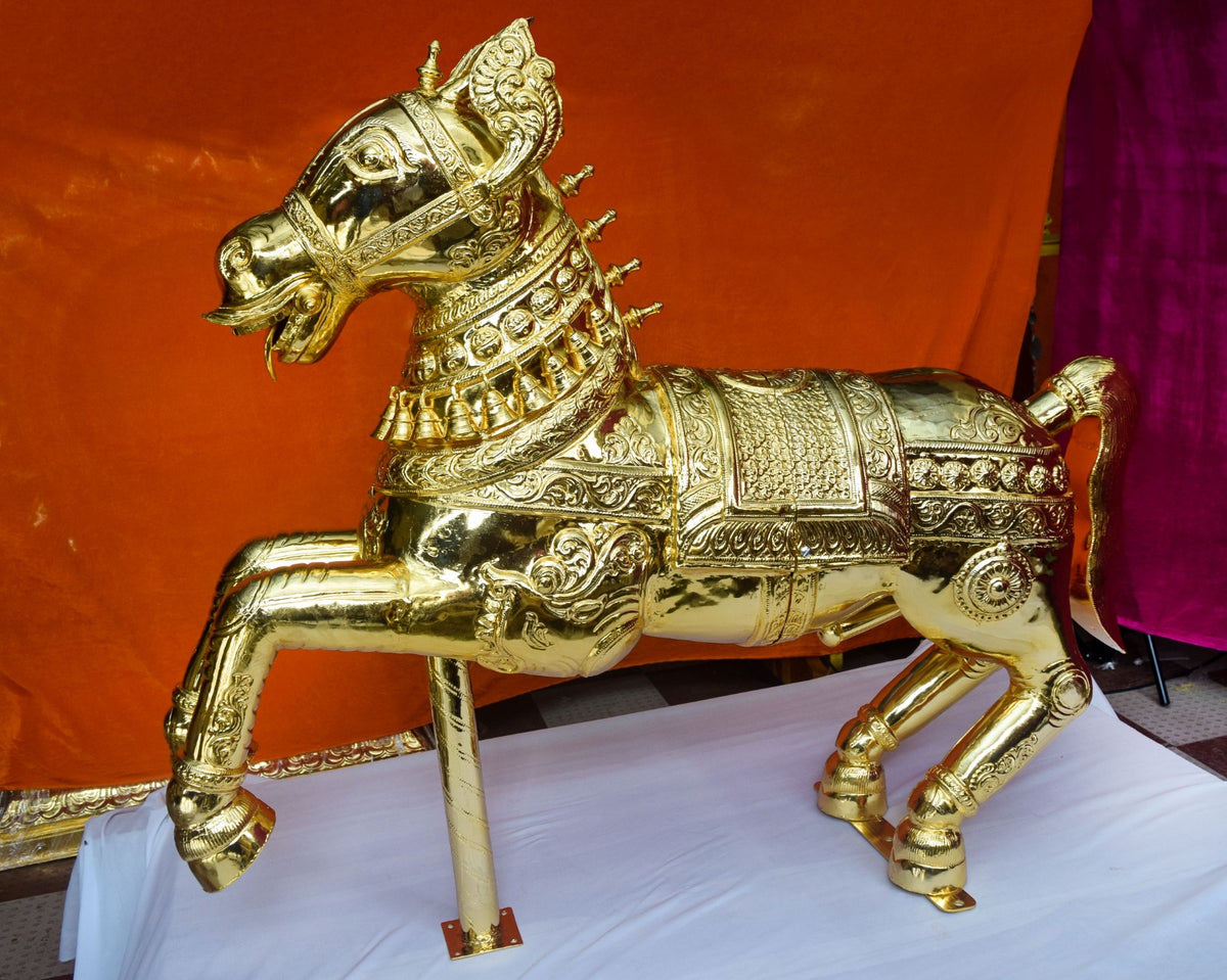 Gold Plated Brass Vahanams for Vedha Temple, USA