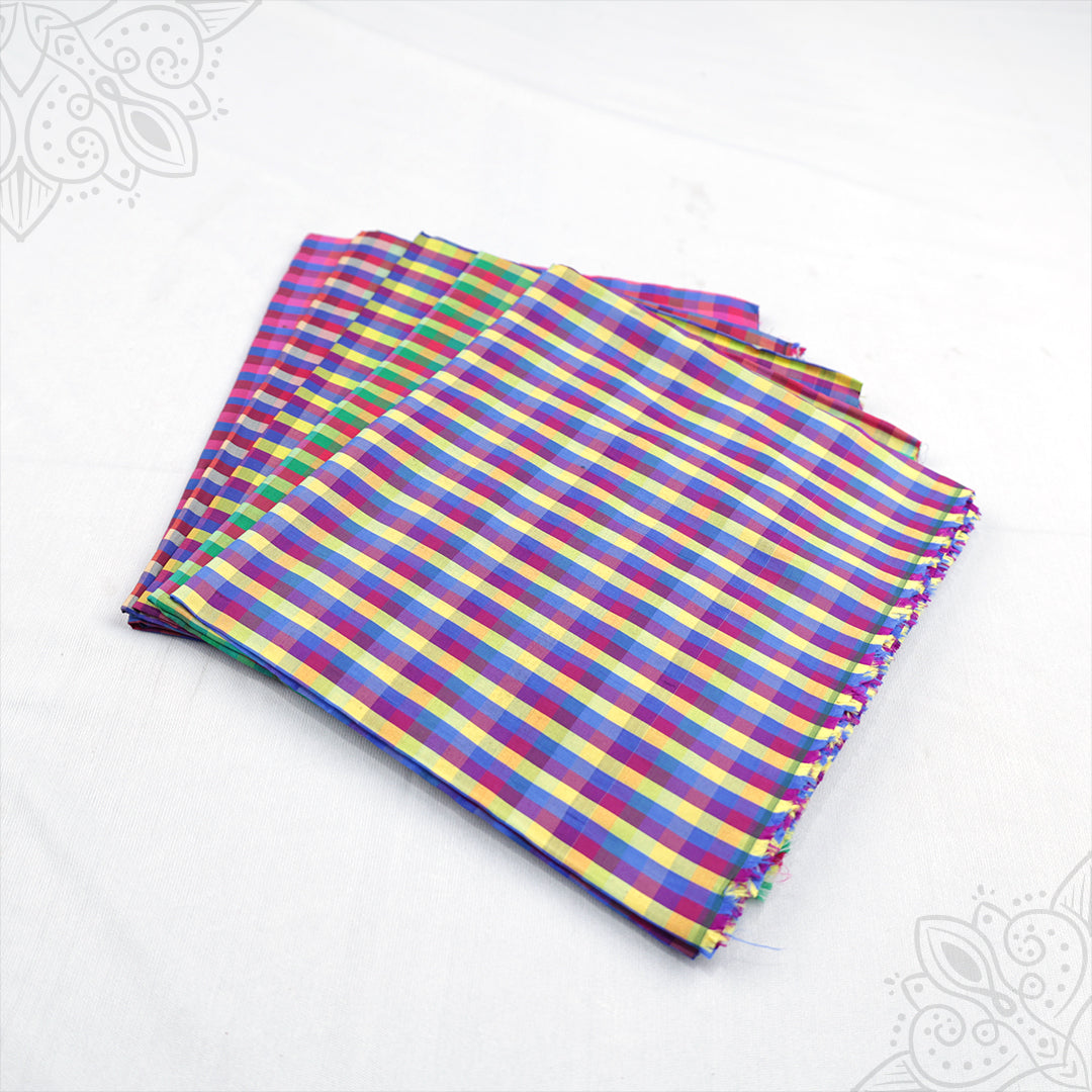 Blose Material 1 metre Checked Multicolour