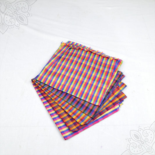 Blose Material 1 metre Checked Multicolour