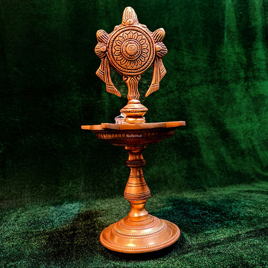 ಪೂಜೆಗಾಗಿ ಅಲಂಕಾರಿಕ ಪ್ರಾಚೀನ ಚಕ್ರಂ ವಿಳಕು 5 ಮುಖ