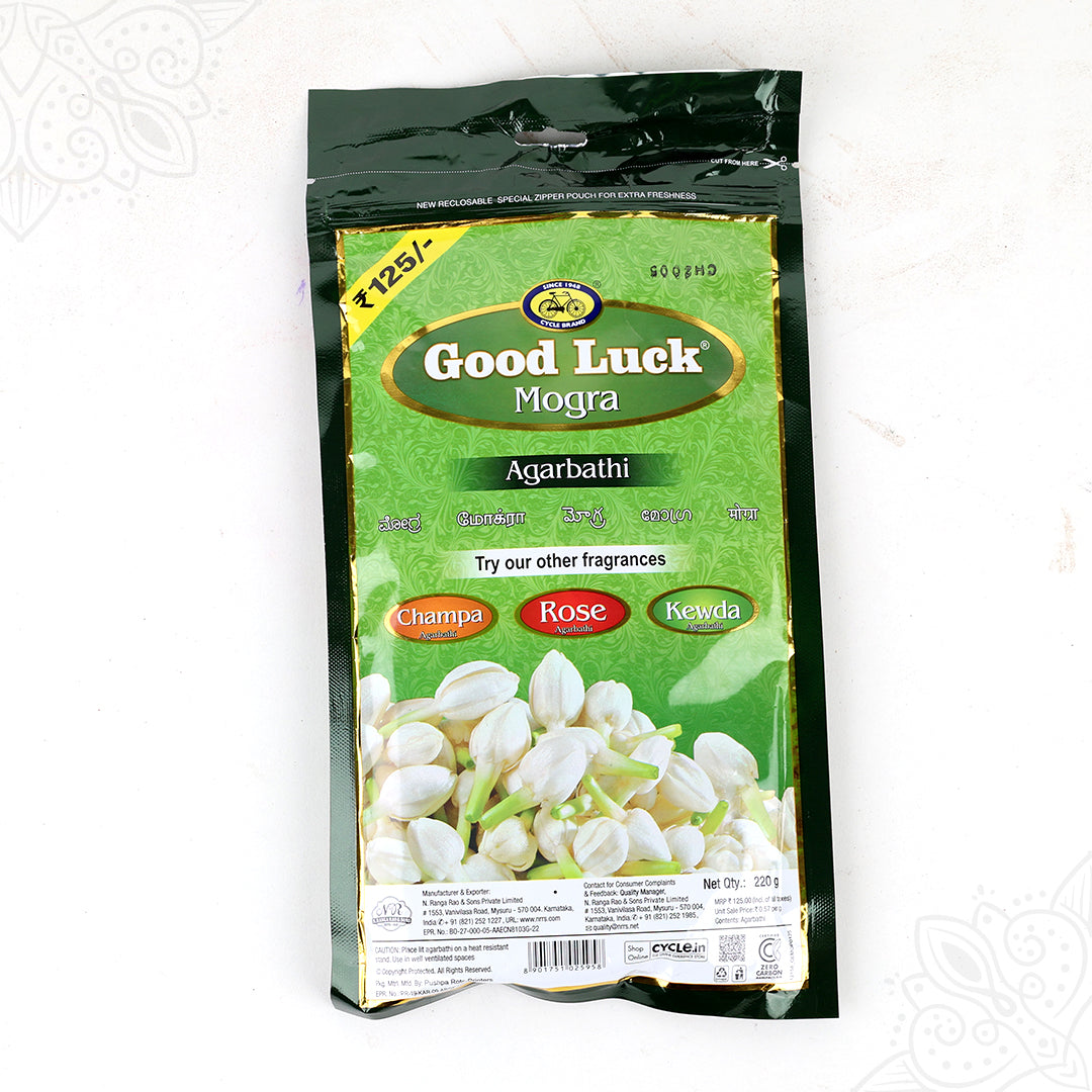 Good Luck Mogra Packet Agarbatti for Jasmine Fragrance