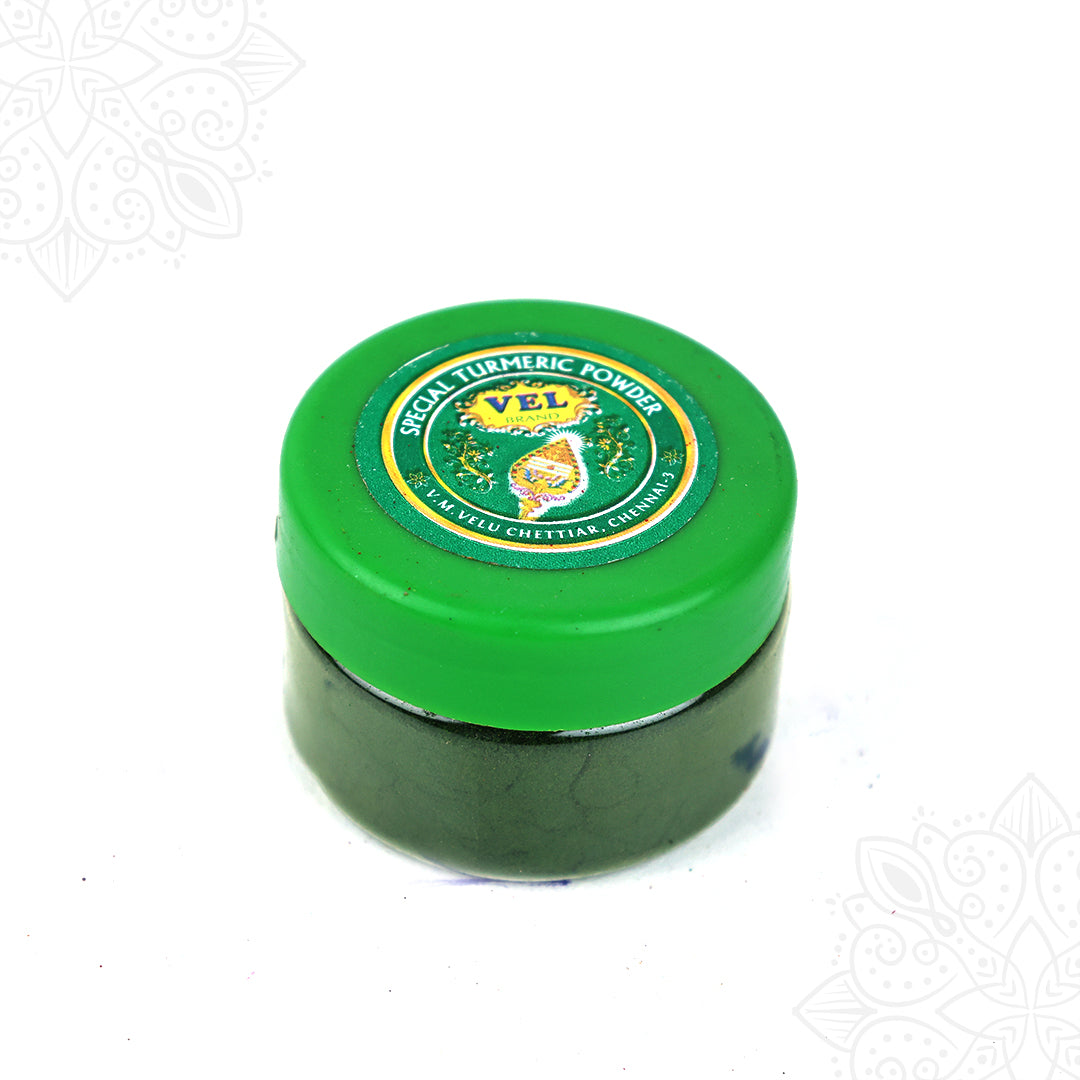 Green Kumkum Box for Hindu Puja Rituals