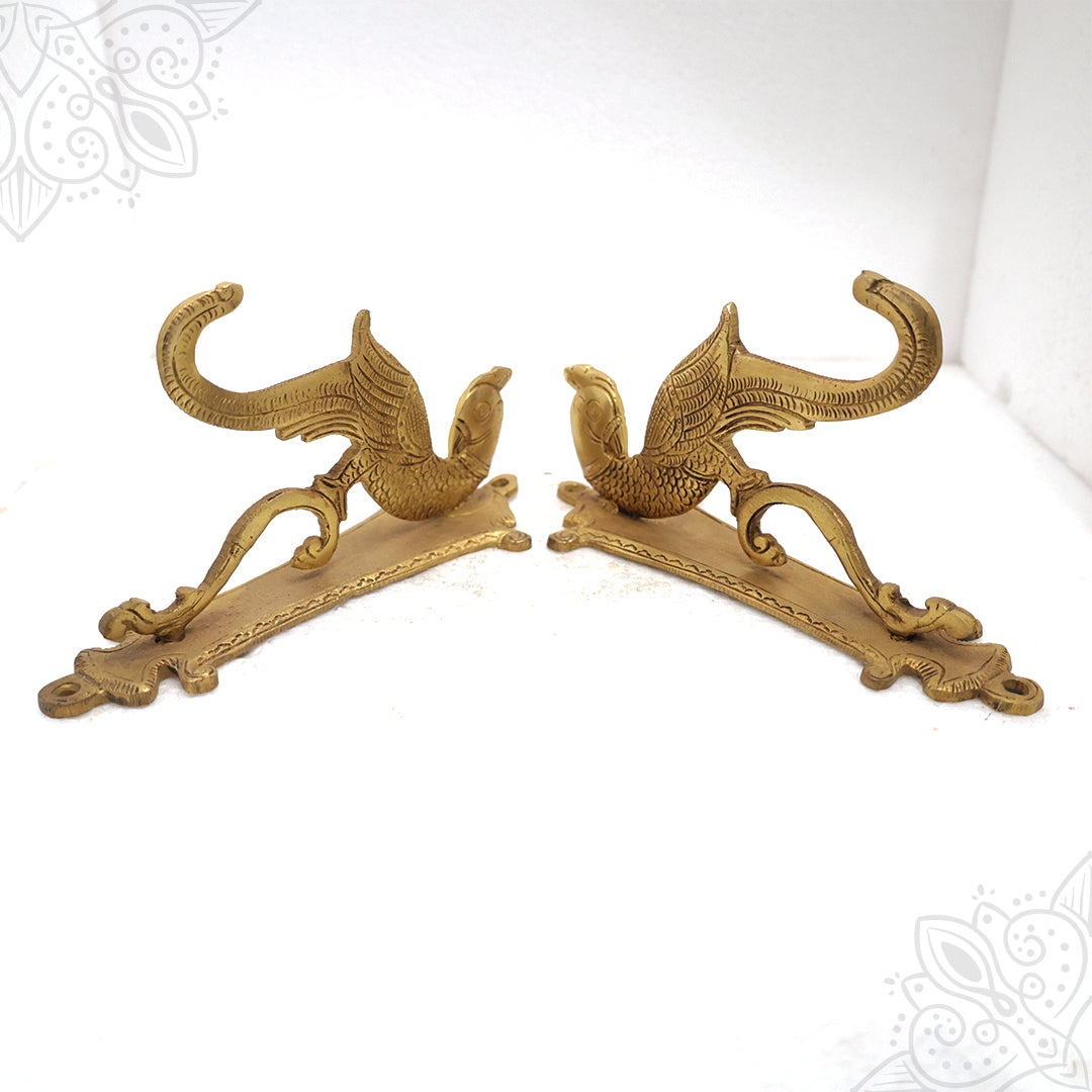 Double Hanging Brass Parrot Decor for Home Decor
