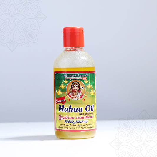 Illupai oil 200 ml traditional lamp oil bottle displayed for devotional and temple use.