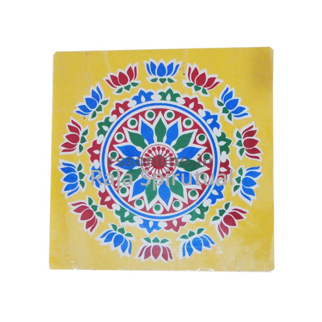 Kolam Sticker Big - Square-Yellow