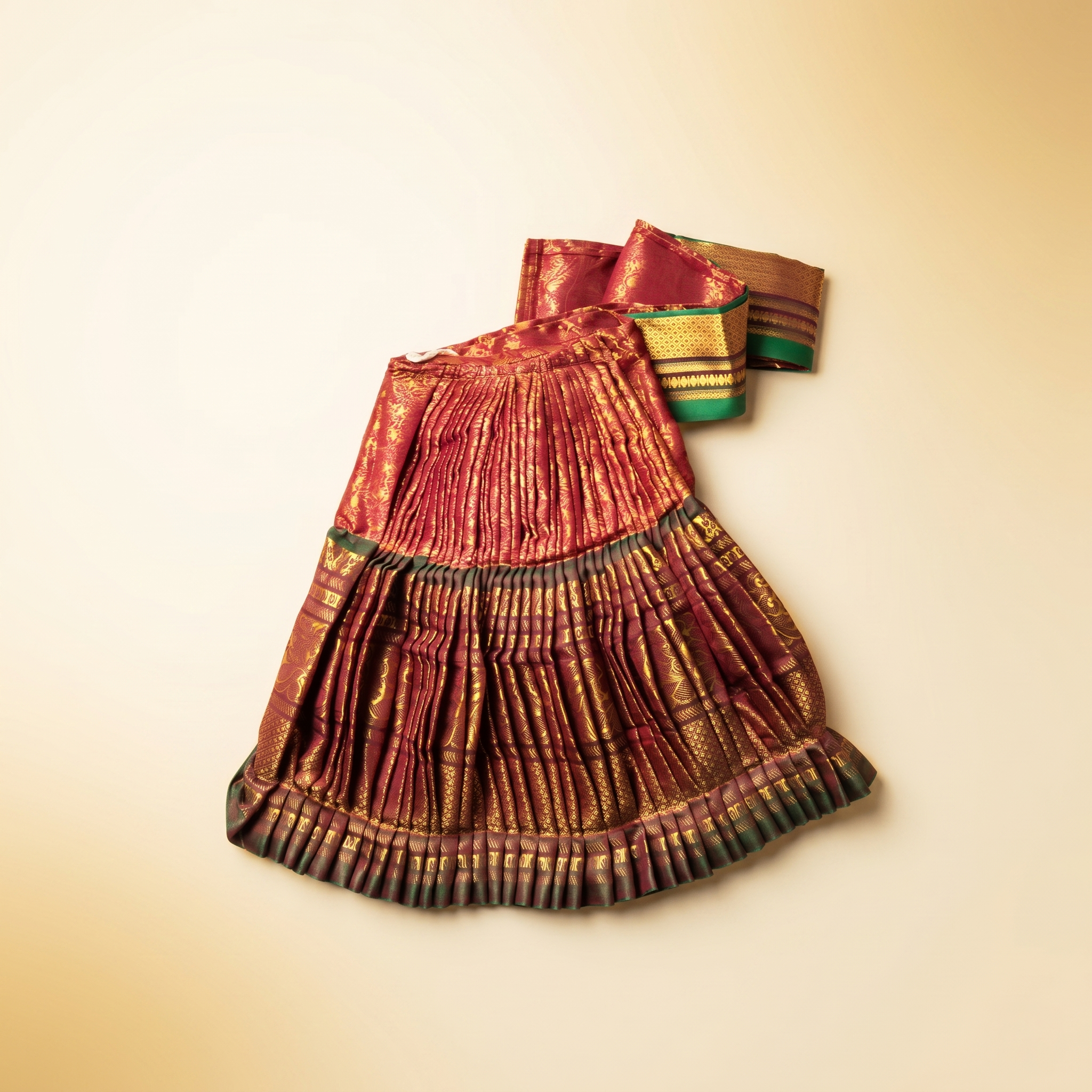 Amman Saree type Pavadai - Silk cloth model - 18 inch for Festival Alankaram