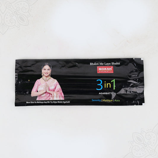Moksh 3-in-1 Packet Agarbatti for Mixed Fragrances