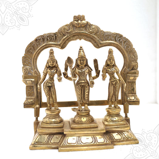 Murugar set with Tiruvachi 8.5"