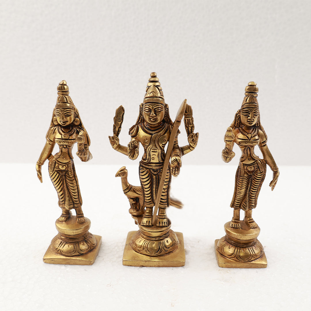 Murugar With Valli & Deivanai Set