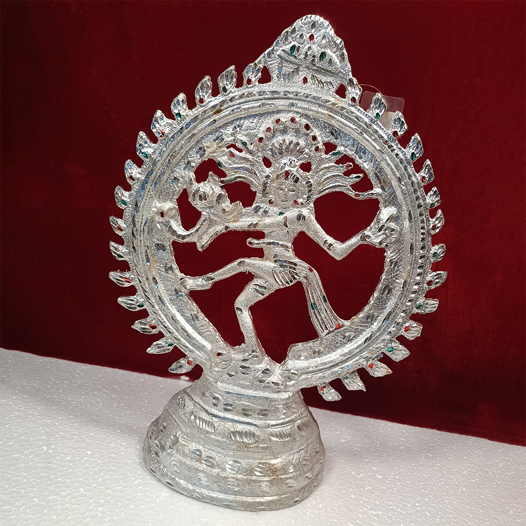White Metal Natrajar Stand