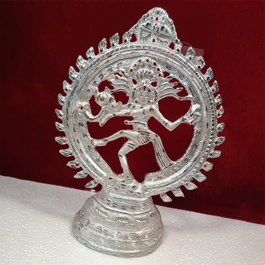 White Metal Natrajar Stand