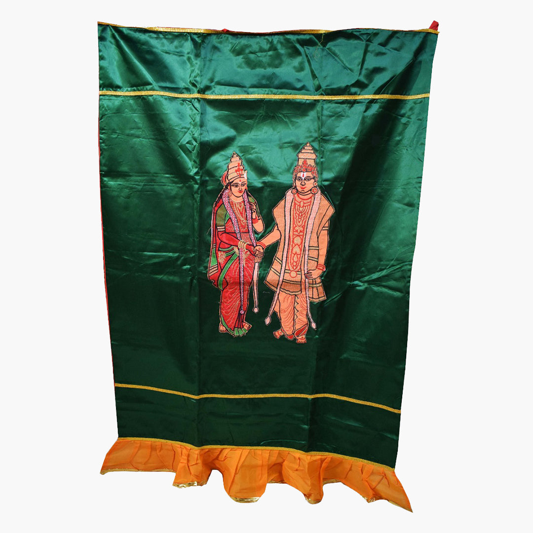 Perumal and Lakshmi Screen - Satin