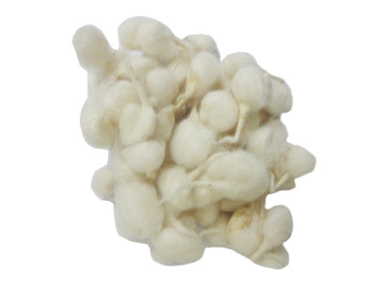 White cotton Poo Thiri wicks for traditional oil lamps and puja rituals