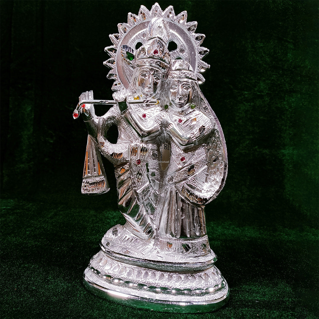 White Metal Radha Krishna