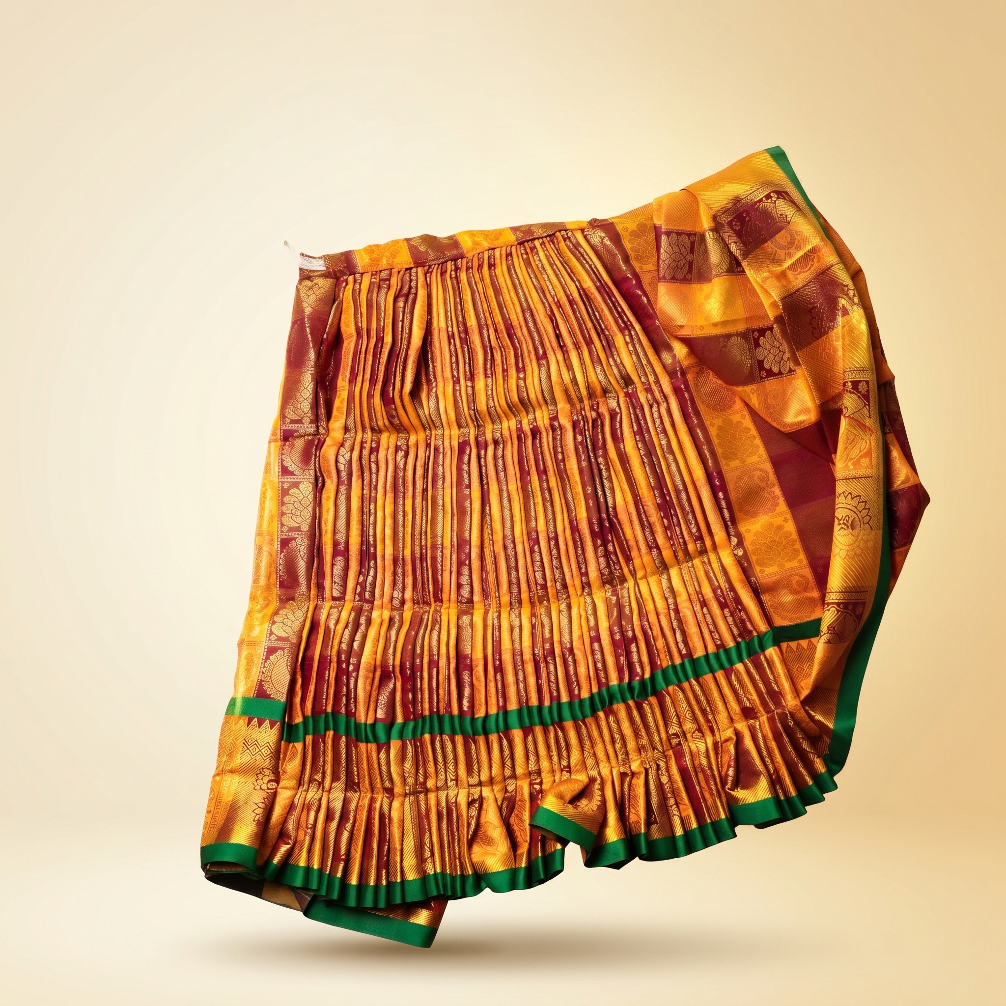 Amman Saree type Pavadai - Silk cloth model - 21 inch for Deity Attire