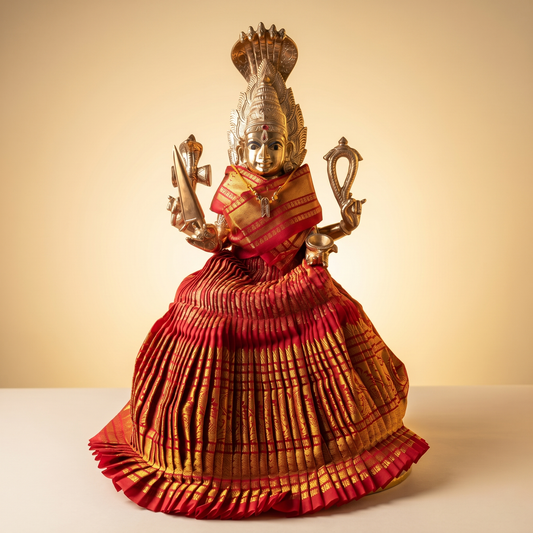 Amman Saree type Pavadai - Silk cloth model - 21 inch for Deity Attire