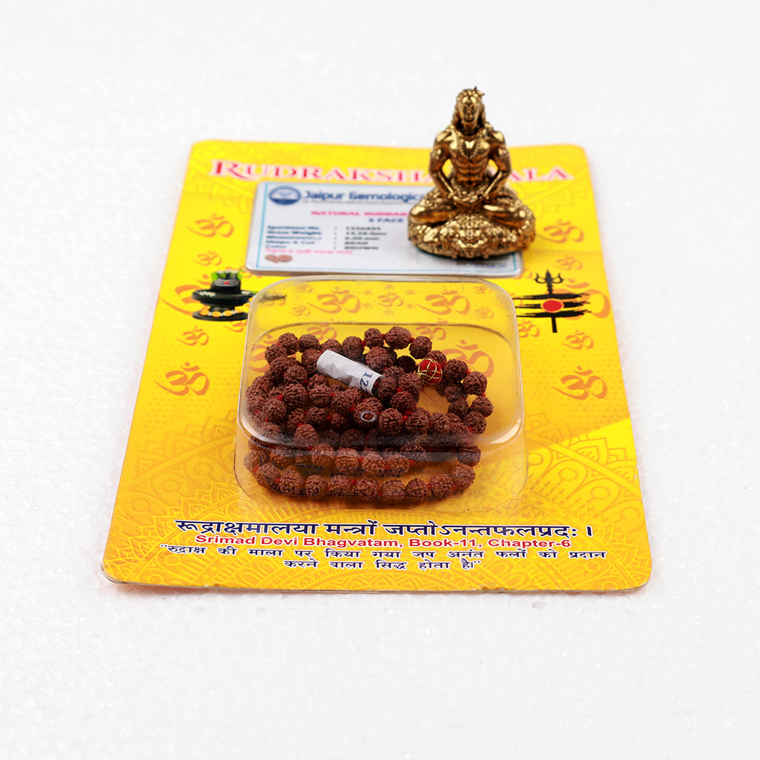 Rudraksha Malai 5 Face108 Beads With Certificate